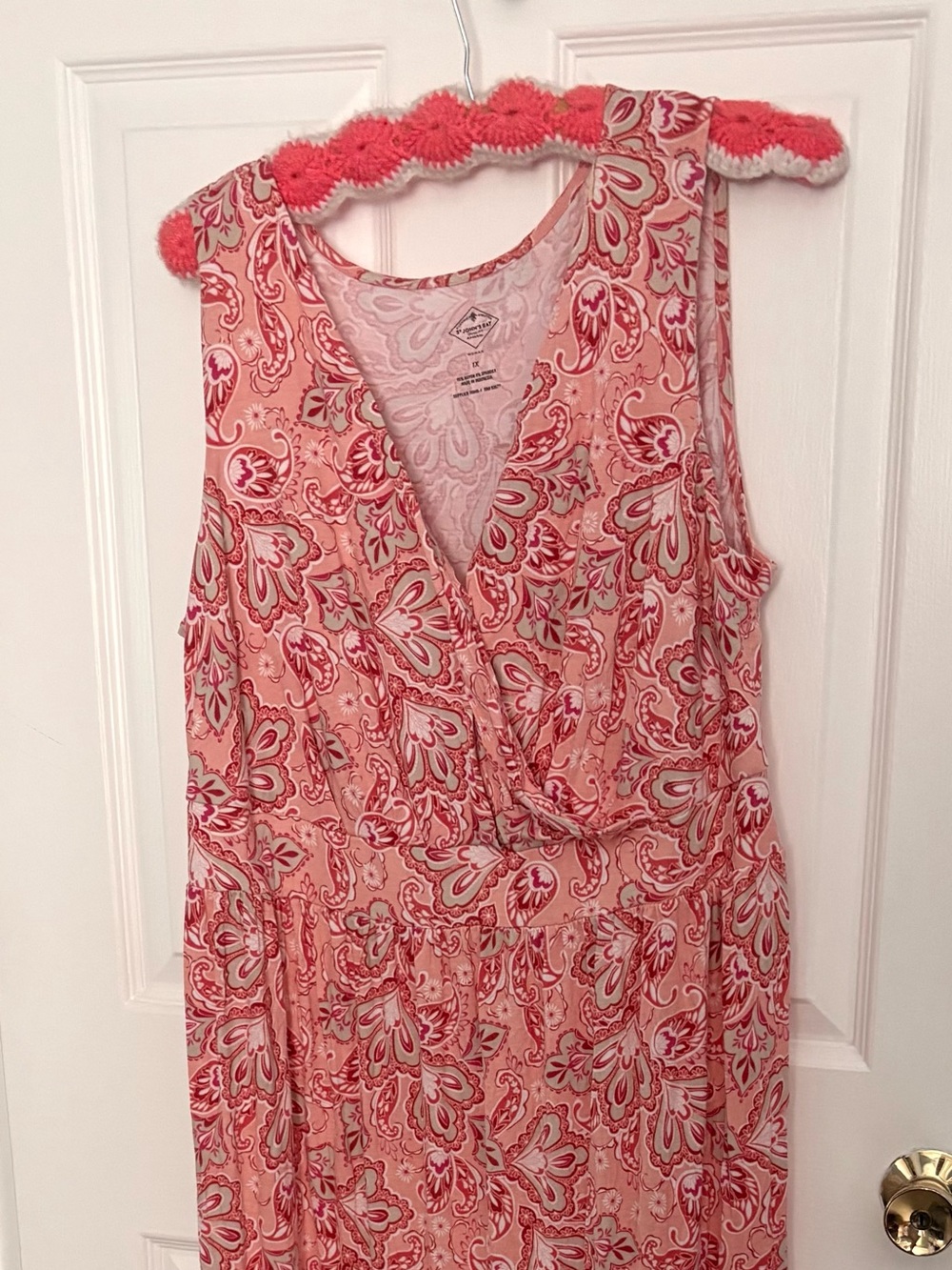 St. John's Bay Paisley Print Tiered Maxi Dress
